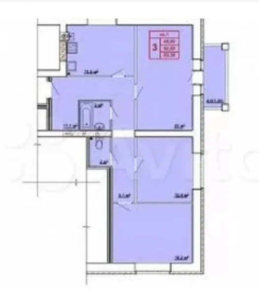3-к квартира, 83 кв.м., Центральный р-н, Симановского ул, 69б