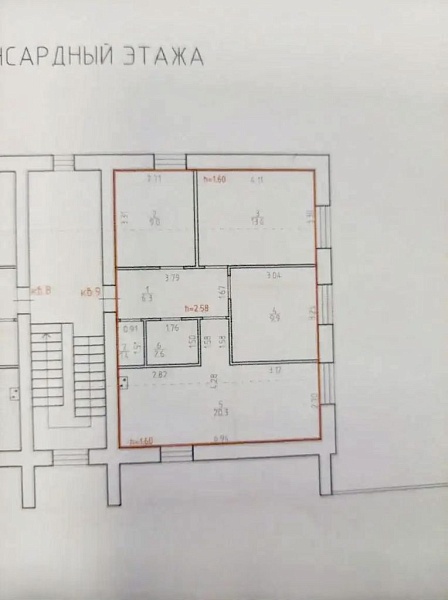 3-к квартира, 63 кв.м.