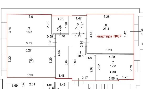 3-к квартира, 96 кв.м.