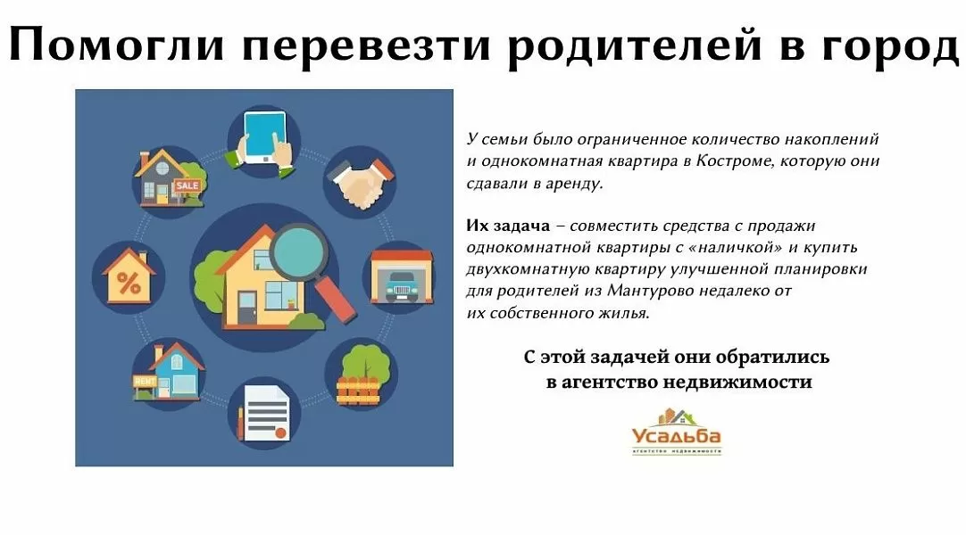 помогли перевезти пожилых родителей в город
